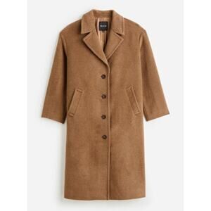 Madewell The Alonzo Coat Camel Tan Alpaca Wool Long Overcoat 2XL NWT $398